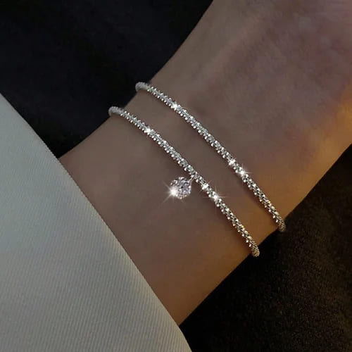 Pulseira Prata Esterlina com Pérolas para Mulheres