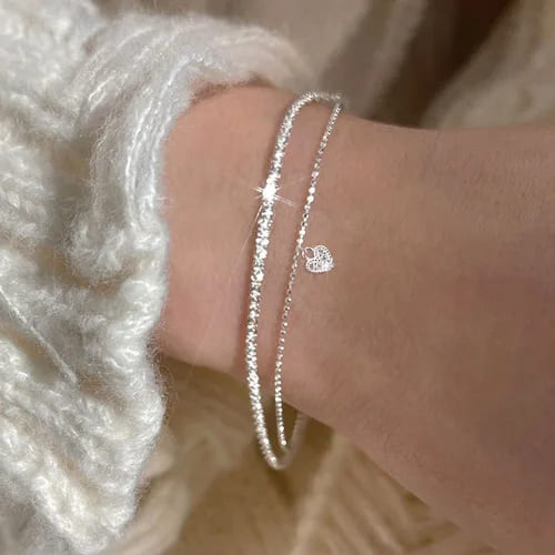 Pulseira Prata Esterlina com Pérolas para Mulheres