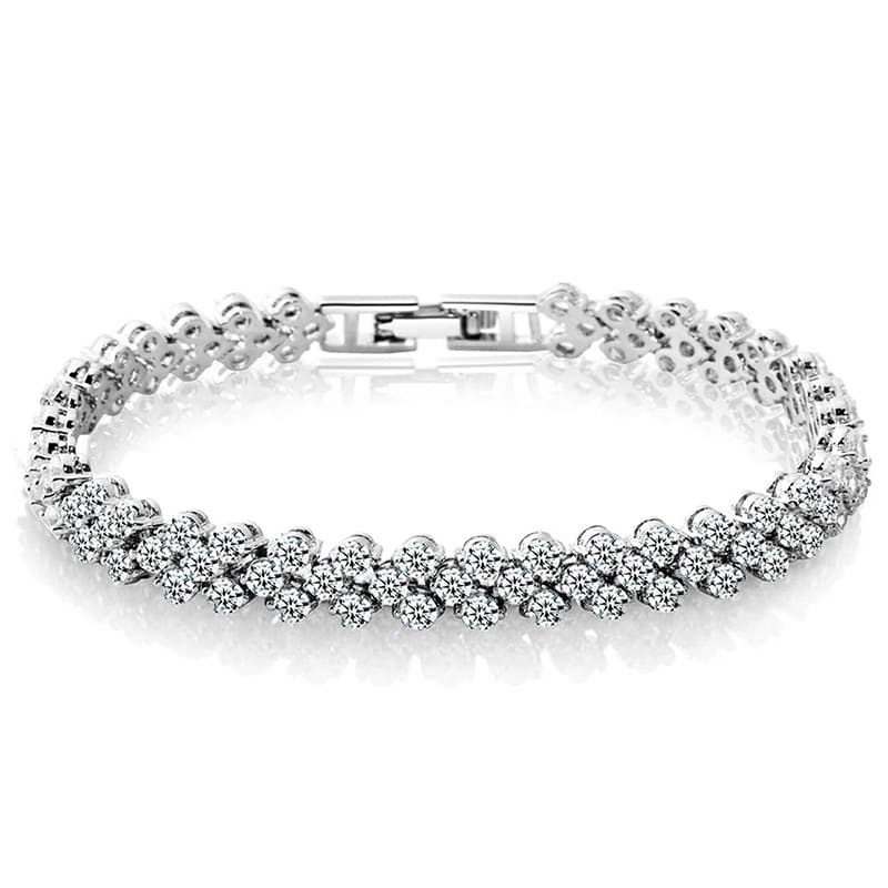 Pulseira Feminina de Cristal Moda e Estilo Romano