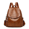 Mochila Vintage de Couro Para Mulheres